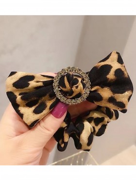 Leopard Print Hair Scrunchies 